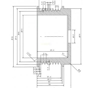 Riemenscheibe Lichtmaschine Pulley Neu - OE-Ref. F00M991182 für Bosch Type