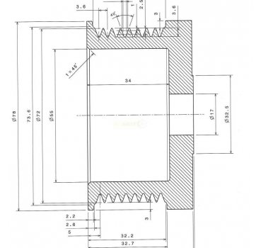 Riemenscheibe Lichtmaschine Pulley Neu - OE-Ref. F00M991927 für Bosch Type