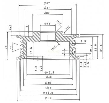 Riemenscheibe Lichtmaschine Pulley Neu - OE-Ref. 1022116100-PULLEY für Denso Type