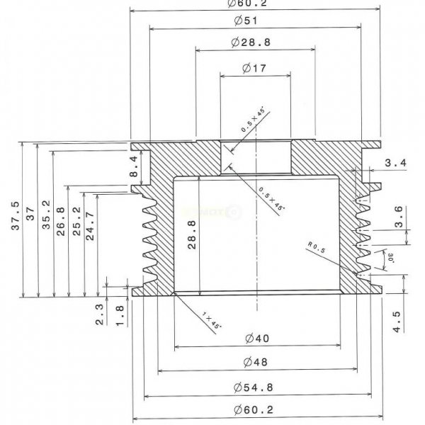 Riemenscheibe Lichtmaschine Pulley Neu - OE-Ref. 1126601032 für Bosch Type