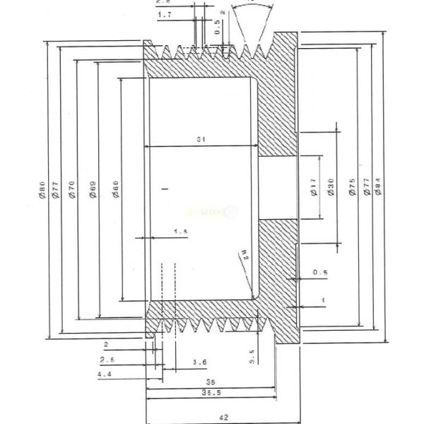 Riemenscheibe Lichtmaschine Pulley Neu - OE-Ref. F00M147741 für Bosch Type