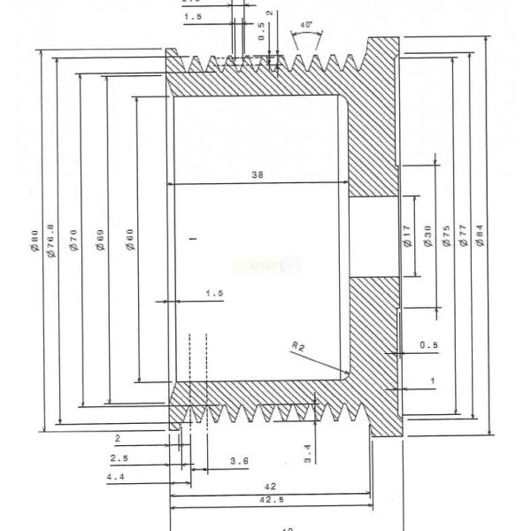Riemenscheibe Lichtmaschine Pulley Neu - OE-Ref. F00M147743 für Bosch Type