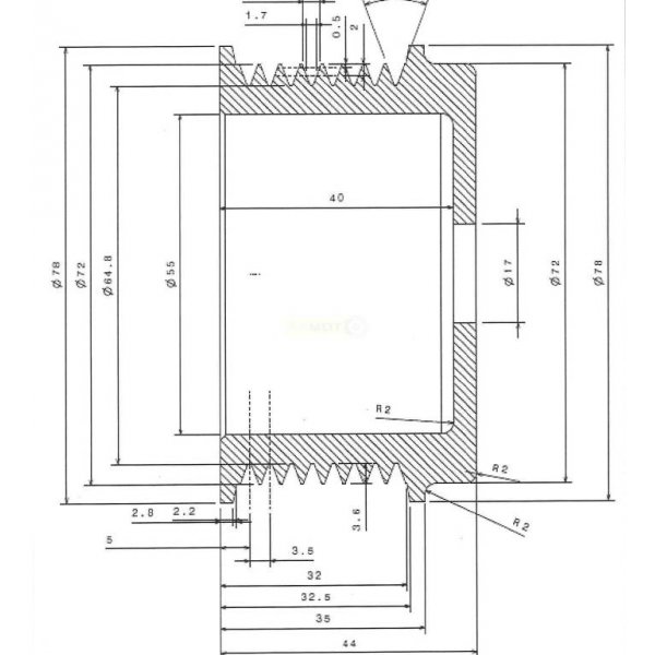 Riemenscheibe Lichtmaschine Pulley Neu - OE-Ref. F00M991182 für Bosch Type
